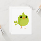 Green Bird Karte (Vorderseite/Rückseite Beispiel)