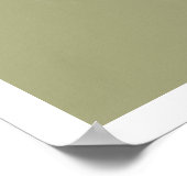 Green Bird Perched on Green Branch Poster (Ecke)