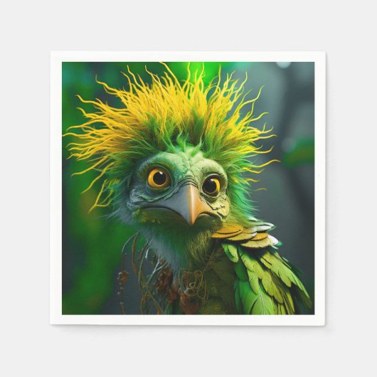 Green Bird Serviette (Vorderseite)