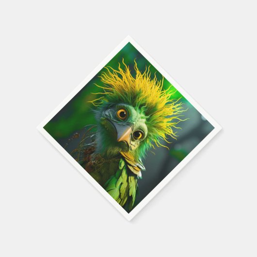 Green Bird Serviette (Ecke)