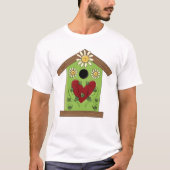 Green Birdhouse mit Herz und Milch T-Shirt (Vorderseite)