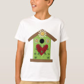 Green Birdhouse mit Herz und Milch T-Shirt (Vorderseite)