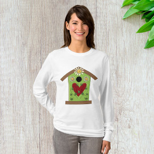 Green Birdhouse mit Herz und Milch T-Shirt