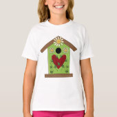 Green Birdhouse mit Herz und Milch T-Shirt (Vorderseite)