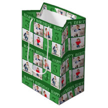 Green Birthday Boy Foto Collage Custom Party