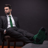 Green Bitcoin Ethereum Crypto Icons Krawatte