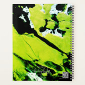 Green & Black Abstract Large Monthly Planer (Rückseite)