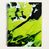 Green & Black Abstract Large Monthly Planer (Vorderseite)