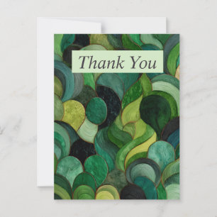 Green & Black Abstrakt Dankeschön Karte