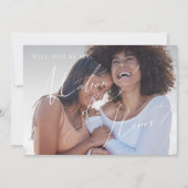 Green Black and Gold Foto Matron of Honor Card Einladung (Vorderseite)