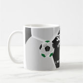 Green, Black and White ⚽ Fußball Sport Kaffeetasse (Links)