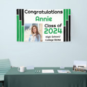 Green & Black Bars Ein Foto Abschluss Banner (Messeveranstaltung)