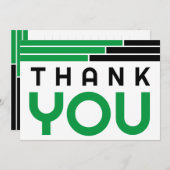 Green & Black Bars Grad Party Danke (Vorne/Hinten)