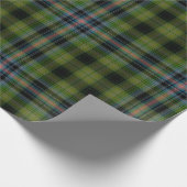 Green Black Blue Red Star Tartan Kariert Geschenkpapier (Ecke)