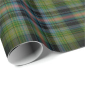 Green Black Blue Red Star Tartan Kariert Geschenkpapier (Rolleneckpunkt)