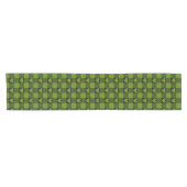 Green Black Buffalo Heart Plaid Table Runner Kurzer Tischläufer (Horizontal)