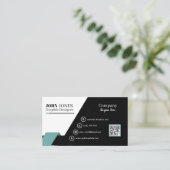Green & Black Business Cards 9 Pack mit 100 Stück Visitenkarte (Stehend Vorderseite)