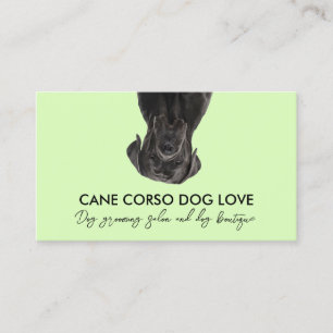 Green Black Cane Corso Dog Visitenkarte