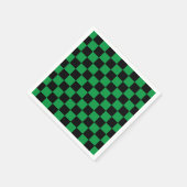 Green Black Checkerboard Serviette (Ecke)