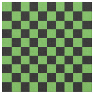 Green & Black Checkerboard Stoff