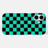 Green Black Checkered Karo Pattern Case-Mate iPhone Hülle (Rückseite (Horizontal))