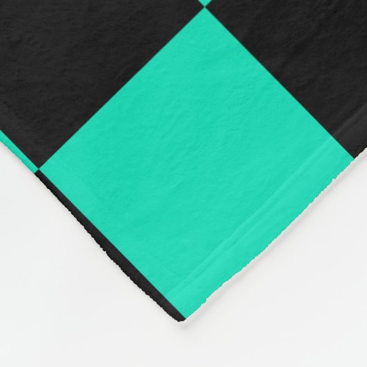 Green Black Checkered Karo Pattern Fleecedecke (Ecke)