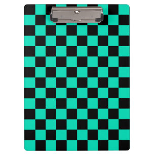 Green Black Checkered Karo Pattern Klemmbrett