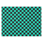 Green Black Checkered Karo Pattern Tischdecke (Vorderseite (Horizontal))