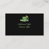 Green & Black Coffee Cup Visitenkarte 2 (Rückseite)