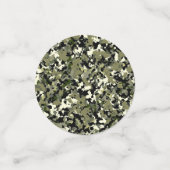 Green Black Cream Camouflage Muster drucken Konfetti (Klein Vorderseite)
