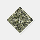 Green Black Cream Camouflage Muster drucken Serviette (Ecke)