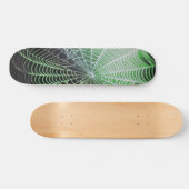 Green Black Creepy Spooky Spione Web Skateboard (Horizontal)