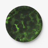 Green & Black Dots Modernes schicke Party Elegant Pappteller (Vorderseite)