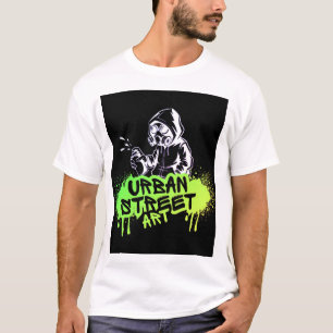 Green & Black Edgy Urban Street Art T - Shirt - Bo