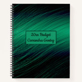 Green Black Elegant Personalisiert Beruflich Notizblock (Vorderseite)