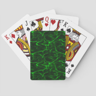 Green Black Energy Field Playing Cards Spielkarten