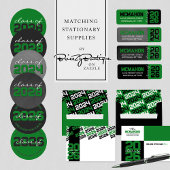 Green & Black Foto Abschluss Filmstrip Mattiert Acryleinladungen