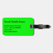 Green Black Fragile Handle mit Vorsicht Gepäckanhänger (Rückseite horizontal)