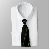 Green Black Fraktal Pattern Flame Krawatte (Gebunden)
