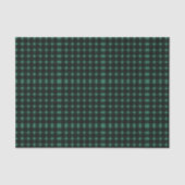 Green Black Gingham Pattern Seidenpapier (Vorderseite)