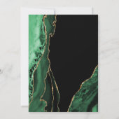 Green Black Gold Agate Überraschung 50. Geburtstag Einladung (Rückseite)