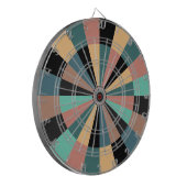 Green Black Gold und Rose Games Room Dartboard Dartscheibe (Vorderseite Links)
