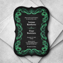 Green Black Gothic Wedding