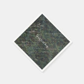 Green Black Gray Modern Marble Designer Chic Party Serviette (Ecke)