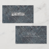 Green Black Gray Modern Marble Designer Chic Visitenkarte (Vorne/Hinten)