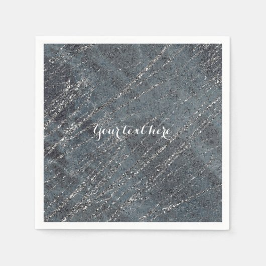 Green Black Gray Modern Marble Designer Party Serviette (Vorderseite)