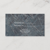 Green Black Gray Modern Marble Salon Reference Car Empfehlungskarte (Rückseite)