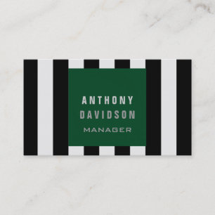 Green Black Gray Muster Strip Business Card Visitenkarte