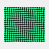 Green Black Hahnentrittmuster Karo Fleecedecke (Vorderseite (Horizontal))