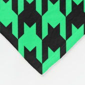 Green Black Hahnentrittmuster Karo Fleecedecke (Ecke)